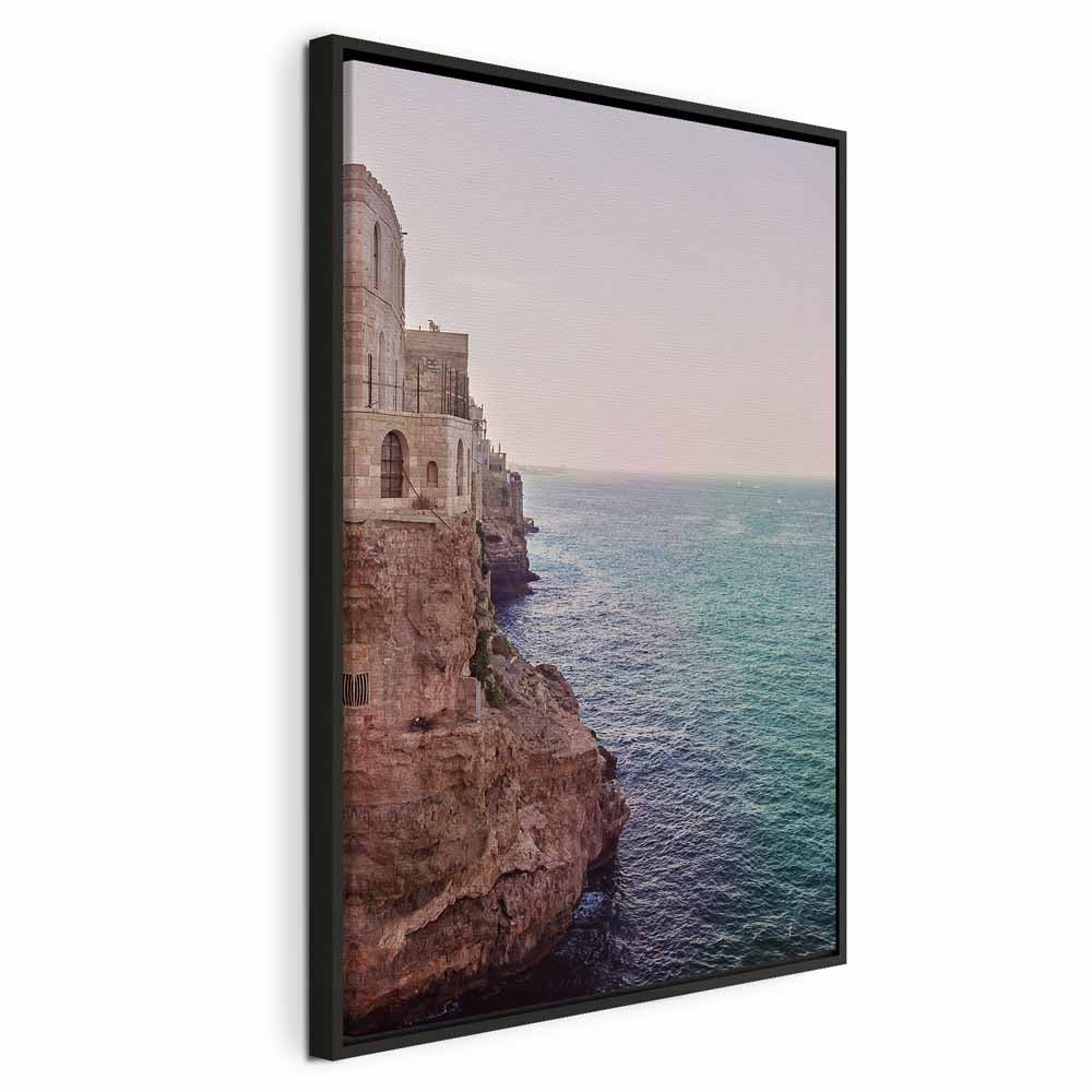 Turquoise Sea Cliff Landscape Canvas Print
