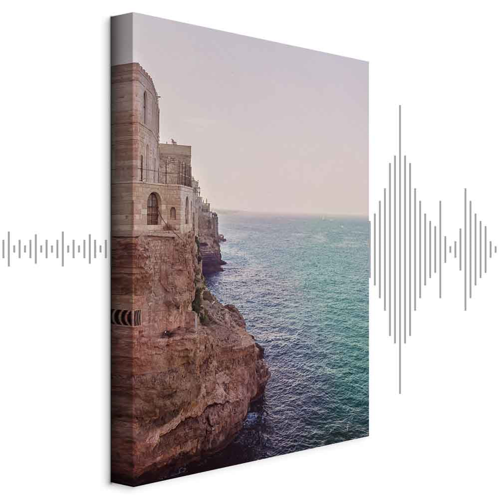 Turquoise Sea Cliff Landscape Canvas Print