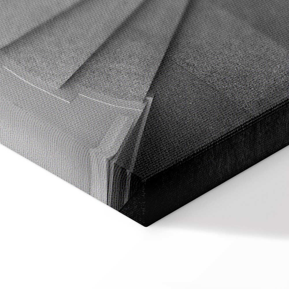 White Staircase Architecture Canvas Print