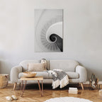 White Staircase Architecture Canvas Print