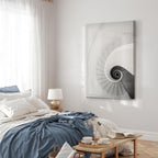 White Staircase Architecture Canvas Print