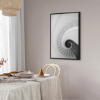 White Staircase Architecture Canvas Print