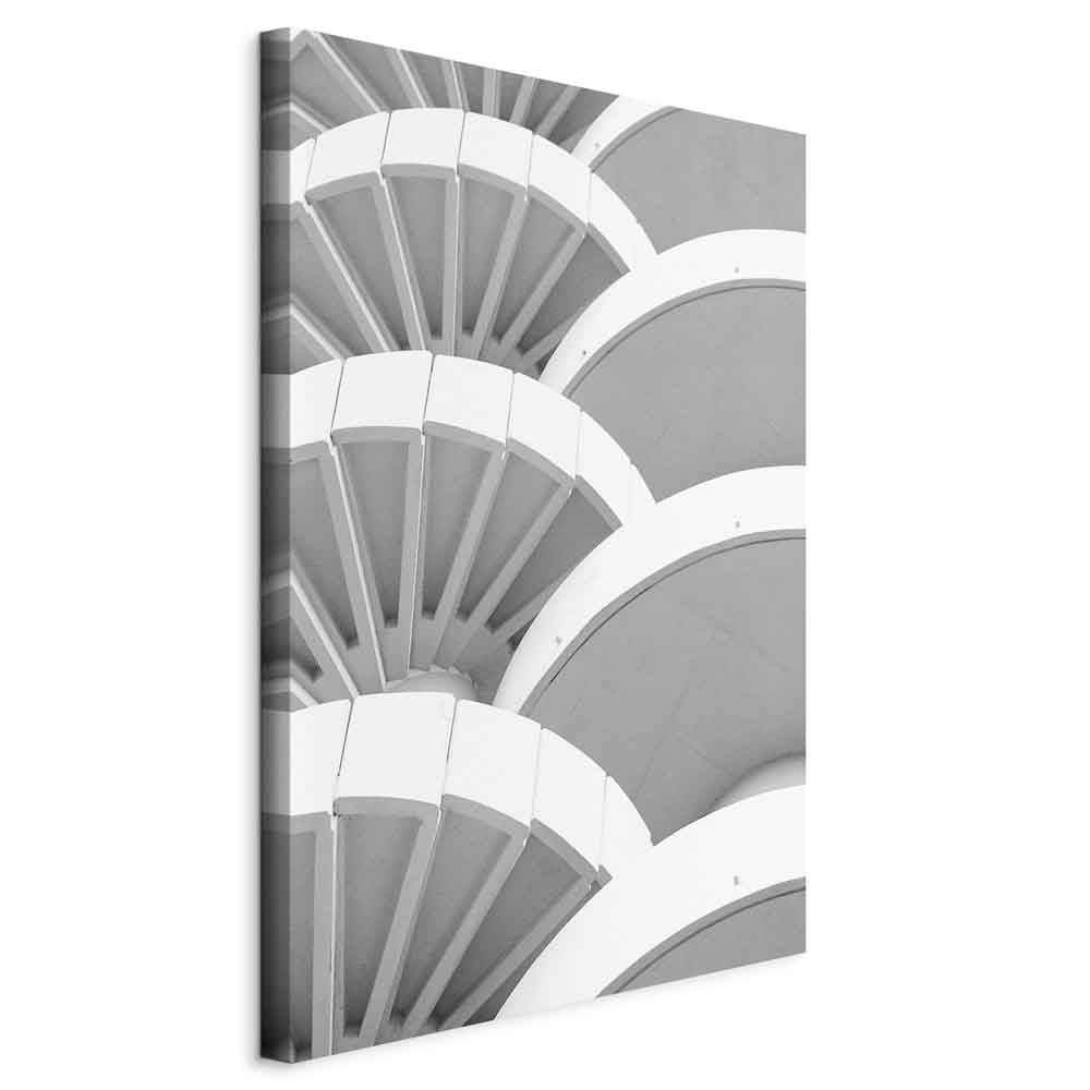 White Architectural Detail Abstract Canvas Print