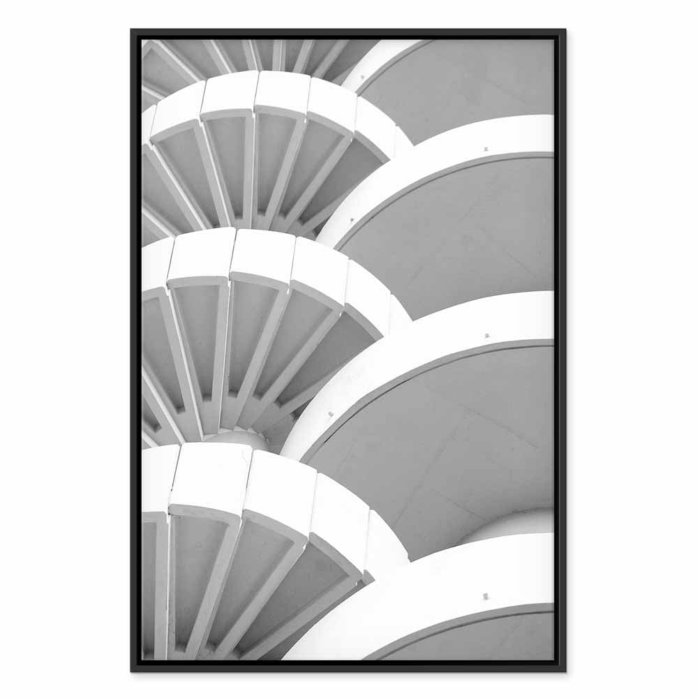 White Architectural Detail Abstract Canvas Print