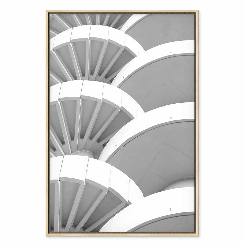 White Architectural Detail Abstract Canvas Print