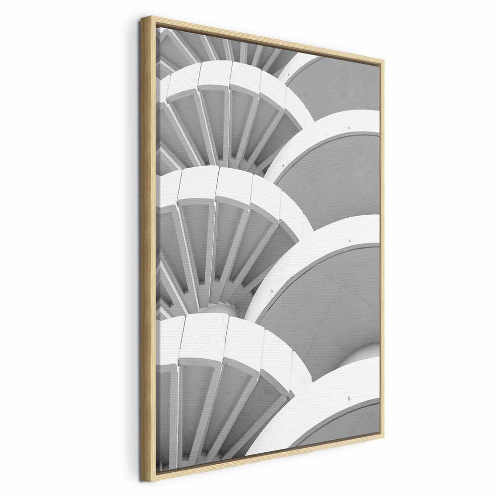 White Architectural Detail Abstract Canvas Print