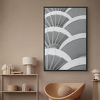 White Architectural Detail Abstract Canvas Print