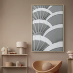 White Architectural Detail Abstract Canvas Print