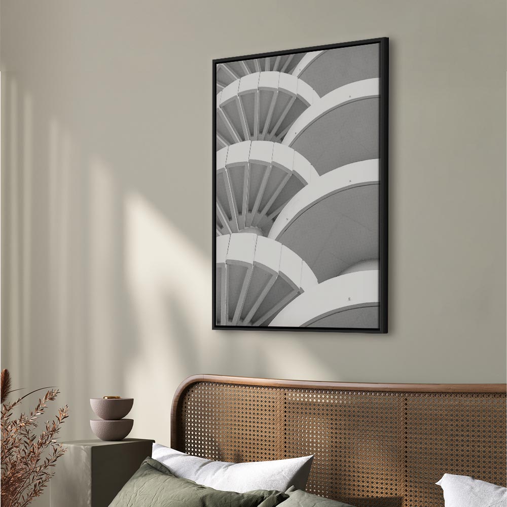 White Architectural Detail Abstract Canvas Print