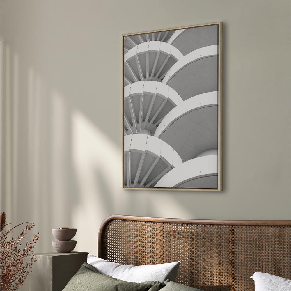 White Architectural Detail Abstract Canvas Print