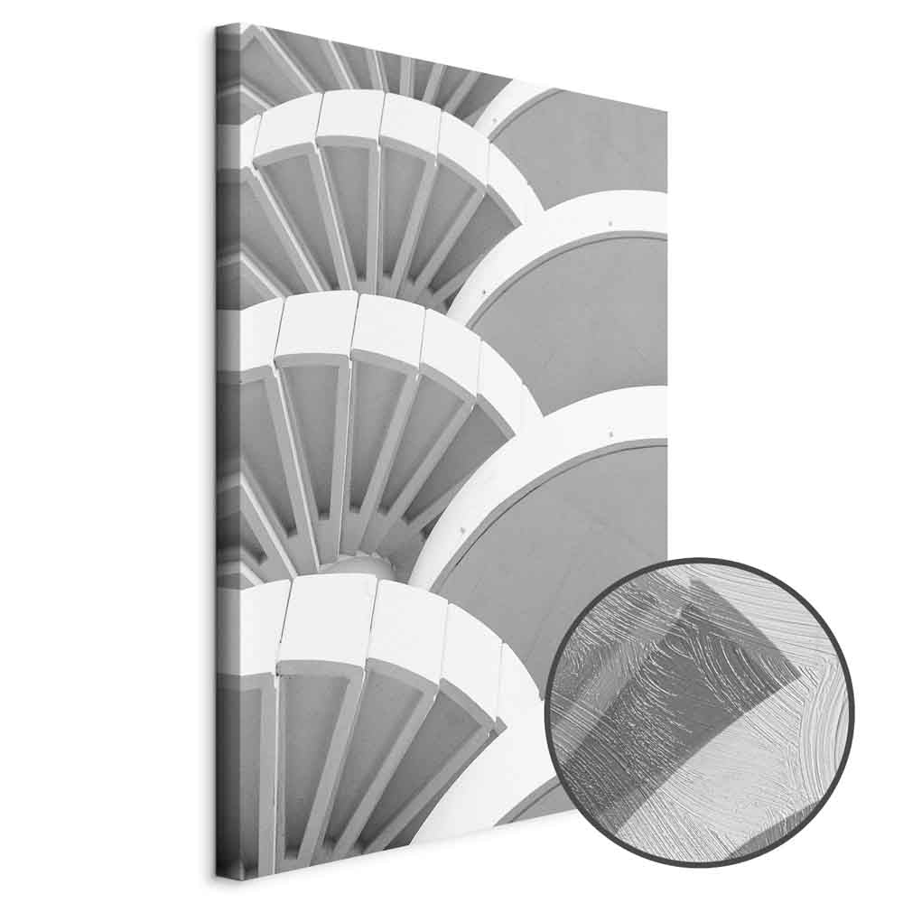 White Architectural Detail Abstract Canvas Print