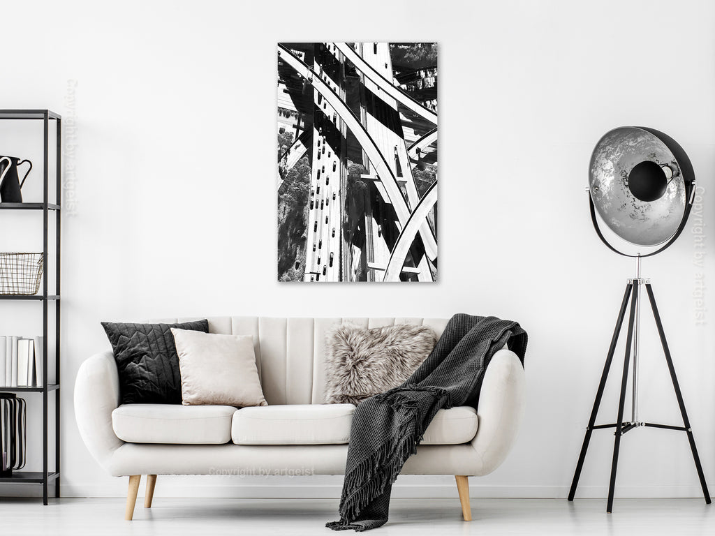 Canvas Print City Geometry (1 Part) Vertical