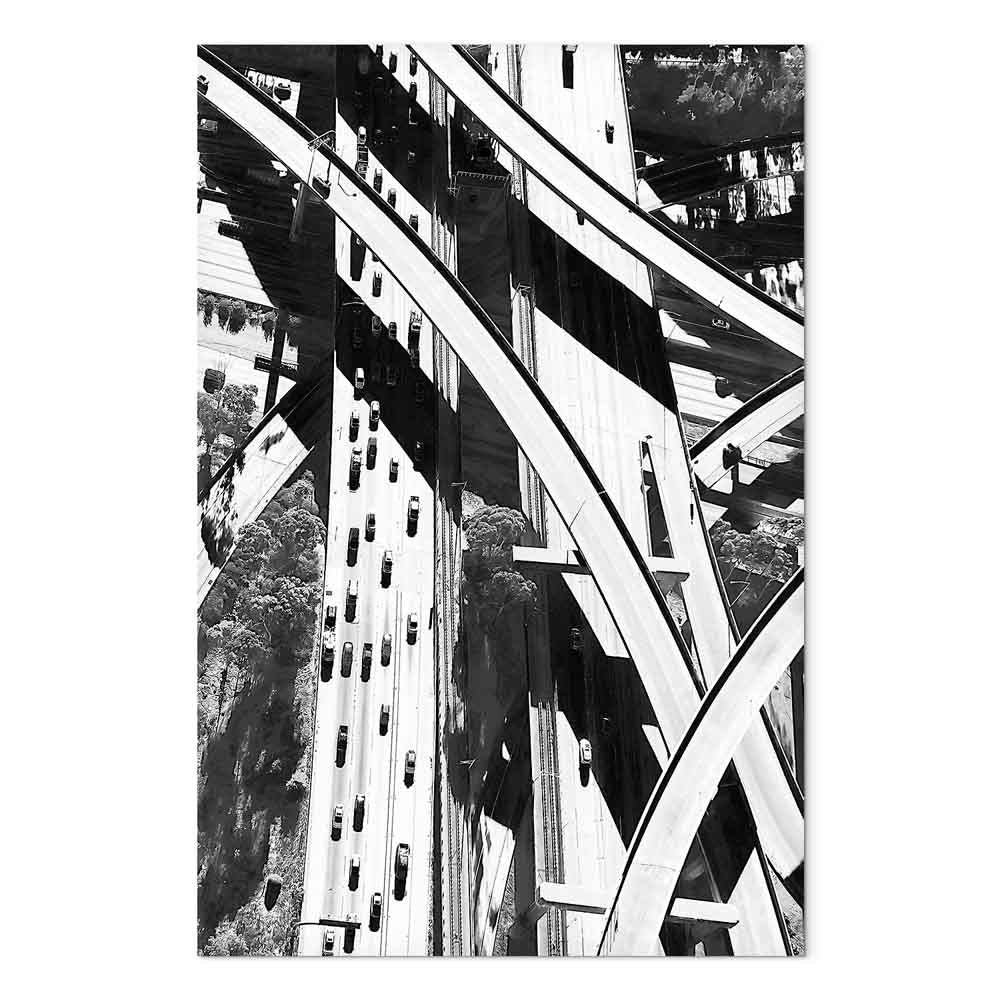 City Geometry Architectural Photo Canvas Print