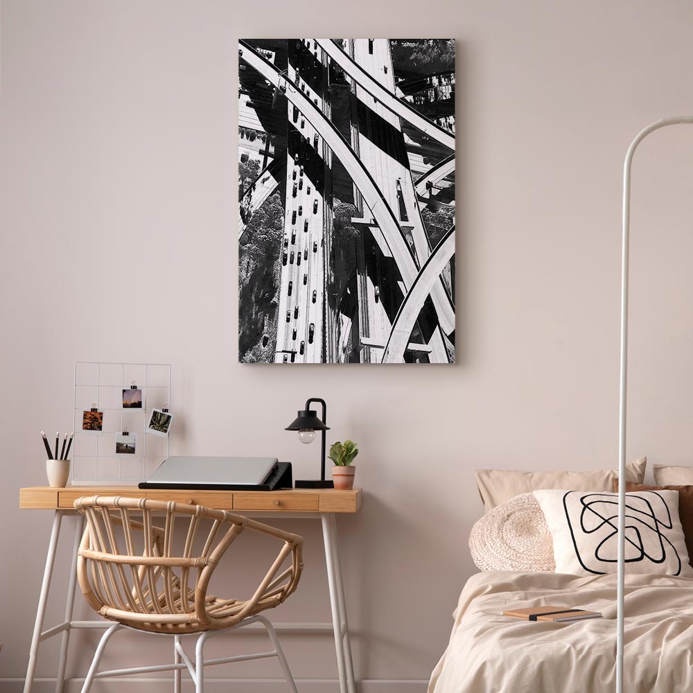 City Geometry Architectural Photo Canvas Print