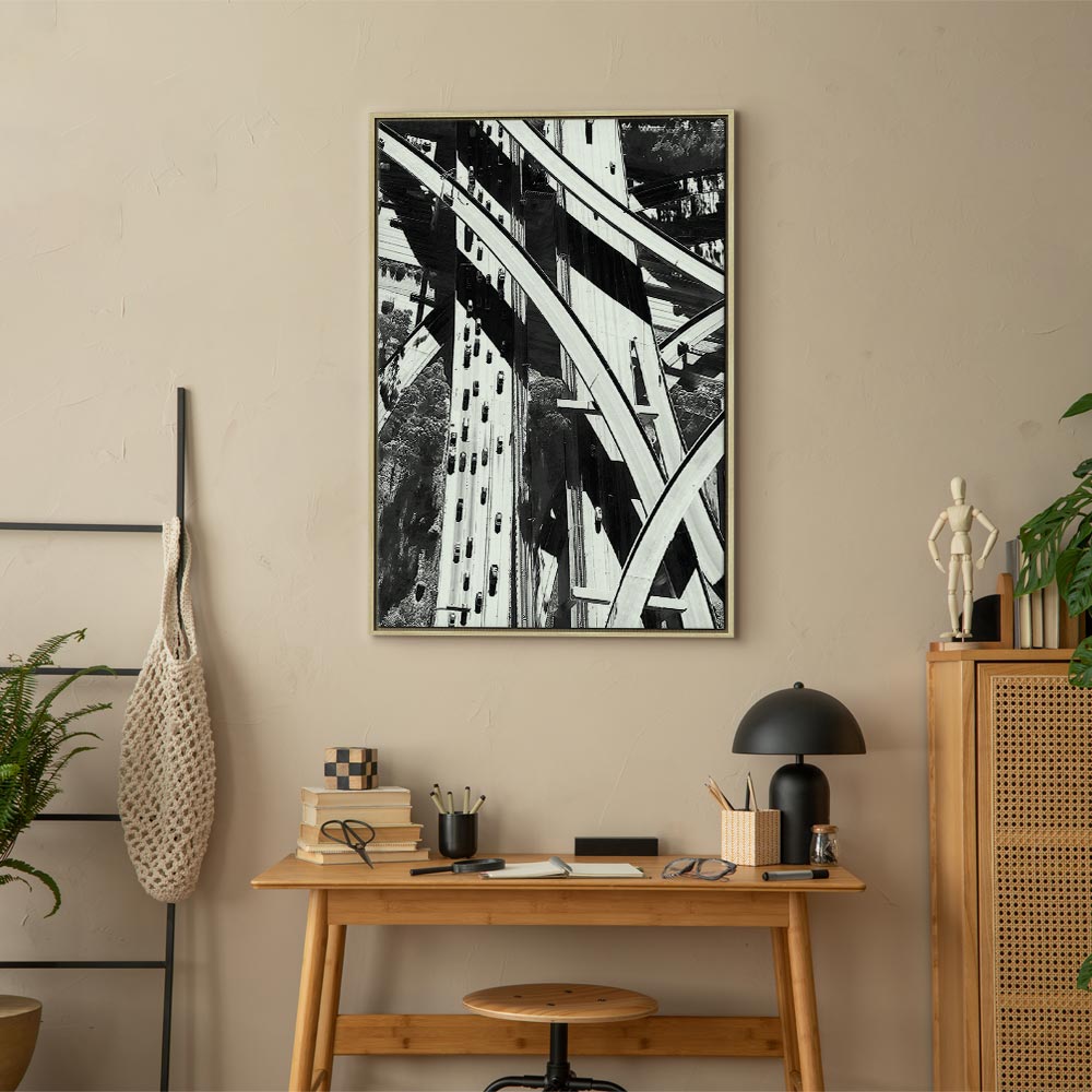 City Geometry Architectural Photo Canvas Print