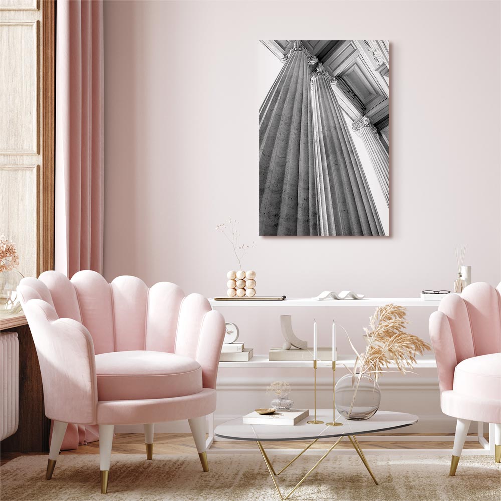 Stone Columns Architectural Photo Canvas Print