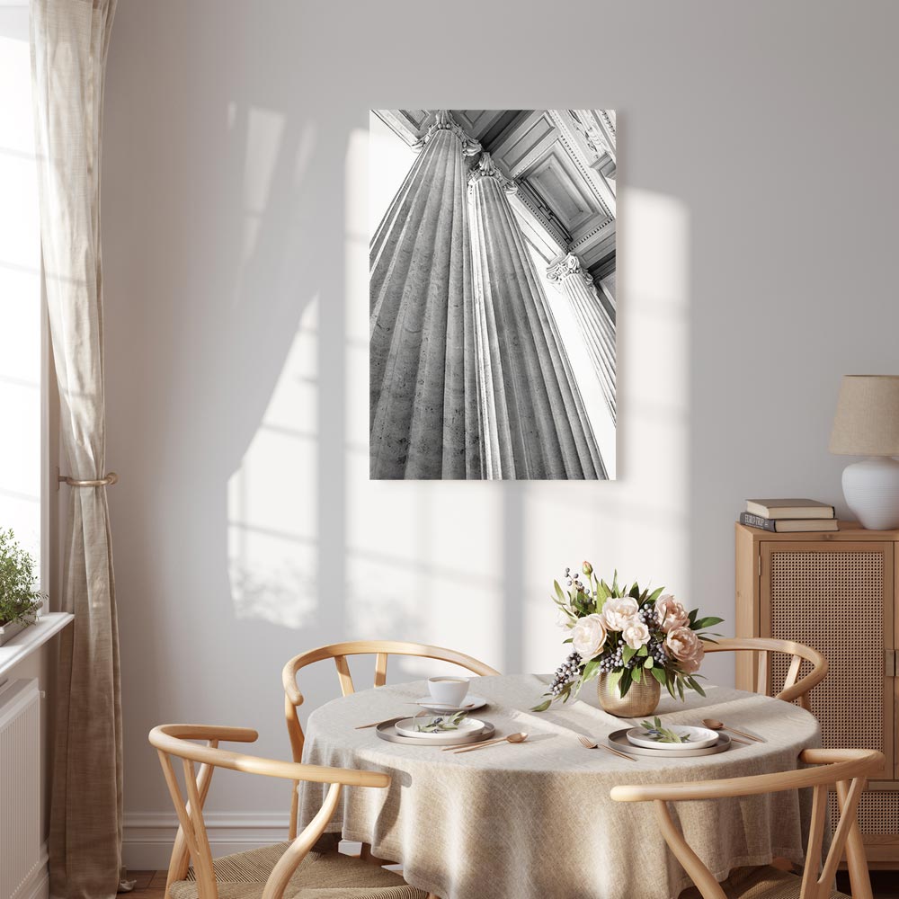 Stone Columns Architectural Photo Canvas Print