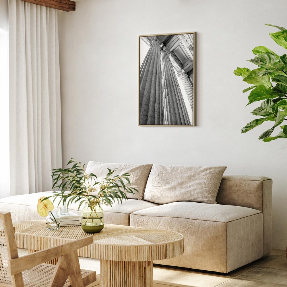 Stone Columns Architectural Photo Canvas Print