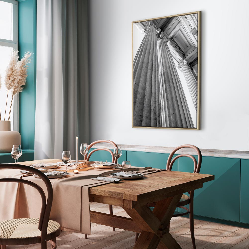 Stone Columns Architectural Photo Canvas Print