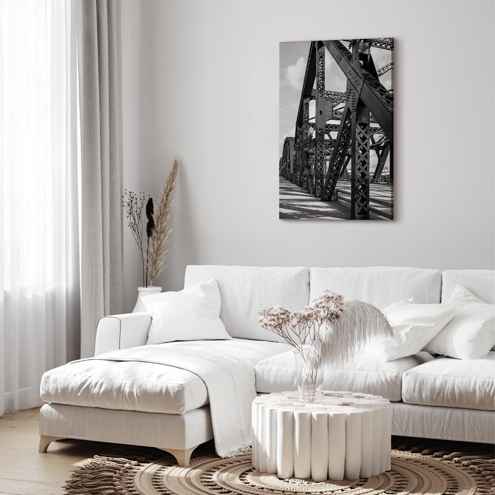 Morning Bridge Cityscape Canvas Print