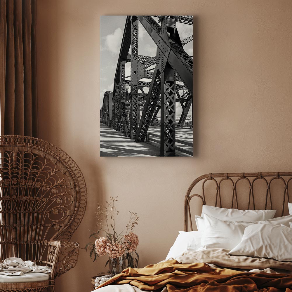 Morning Bridge Cityscape Canvas Print