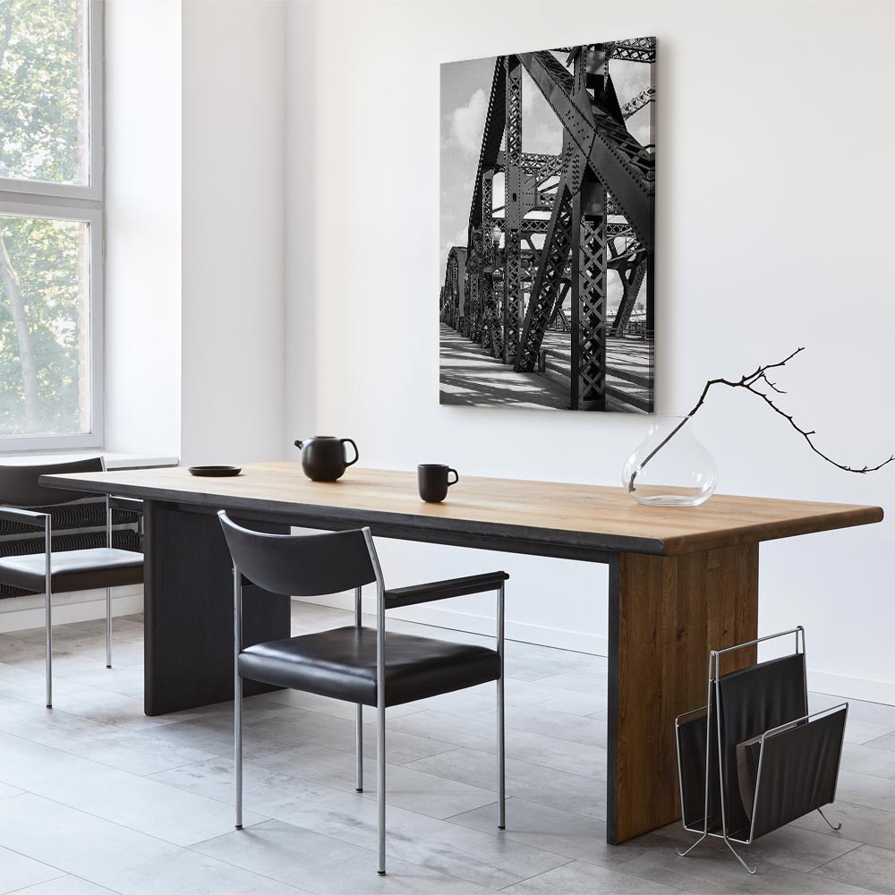 Morning Bridge Cityscape Canvas Print