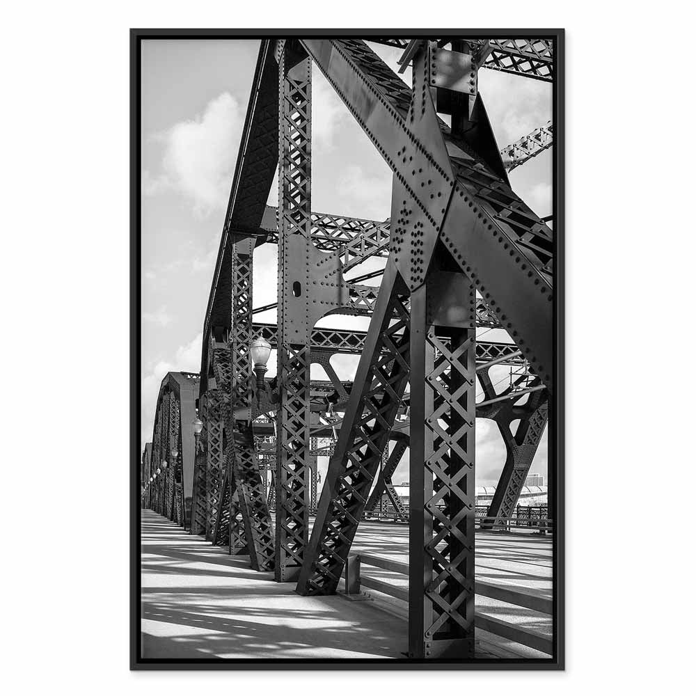 Morning Bridge Cityscape Canvas Print