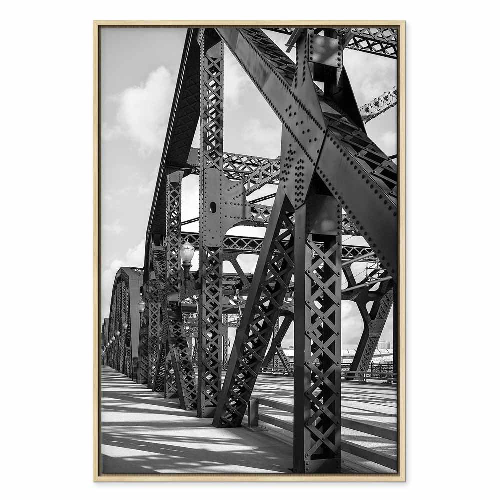 Morning Bridge Cityscape Canvas Print
