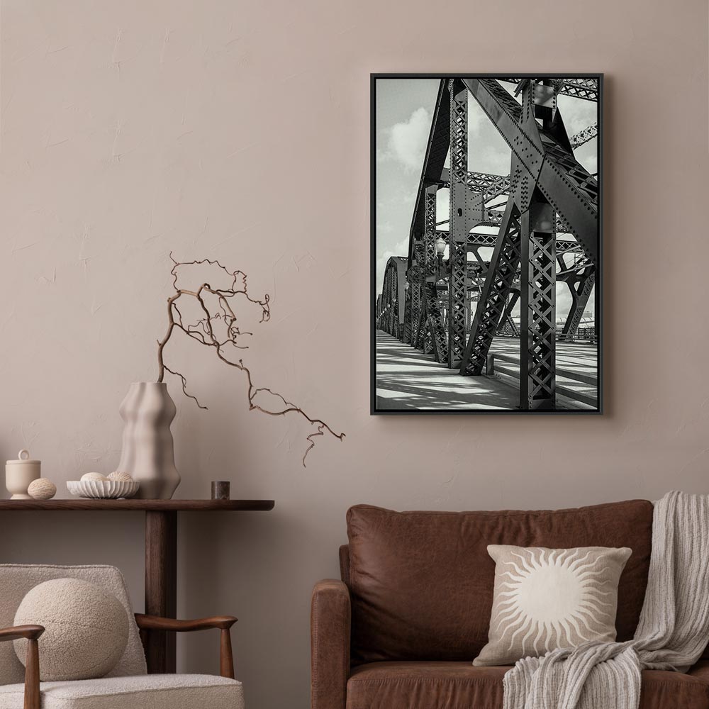 Morning Bridge Cityscape Canvas Print