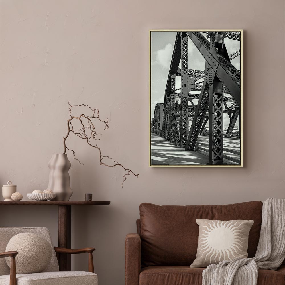 Morning Bridge Cityscape Canvas Print