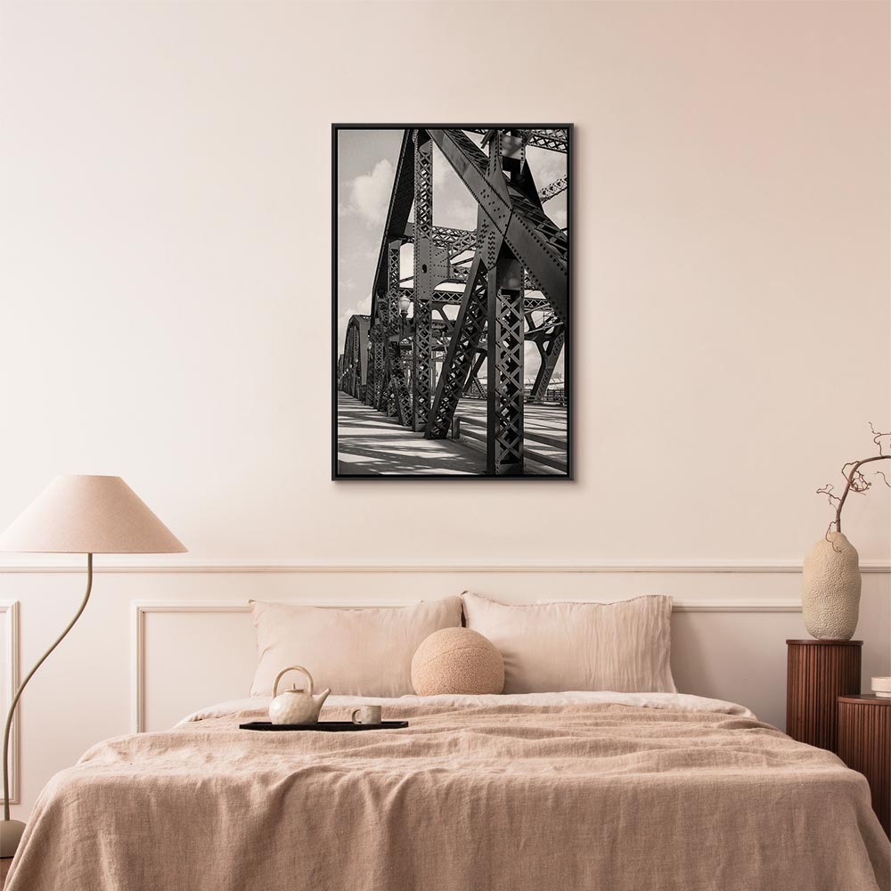 Morning Bridge Cityscape Canvas Print