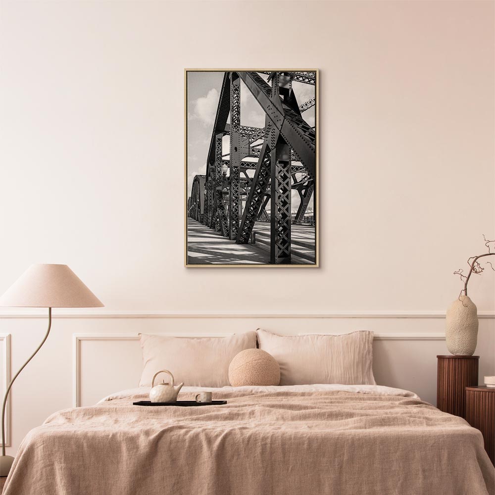 Morning Bridge Cityscape Canvas Print