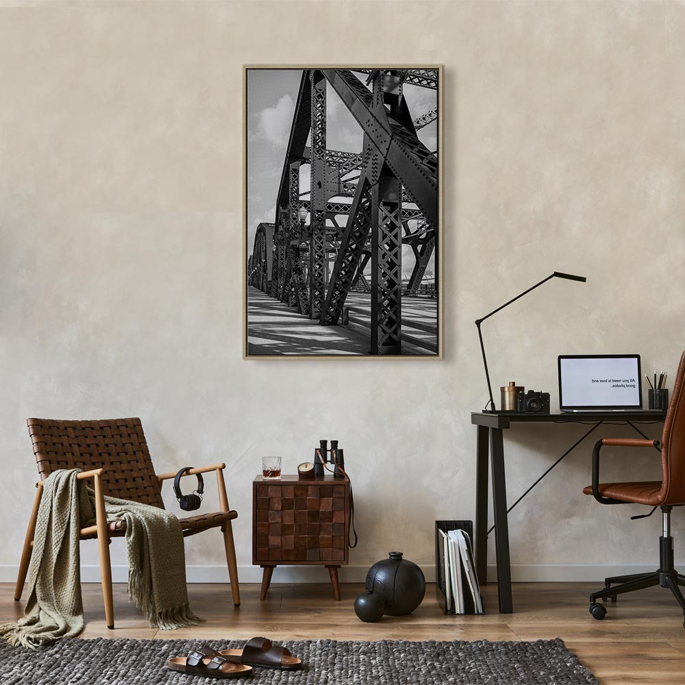 Morning Bridge Cityscape Canvas Print