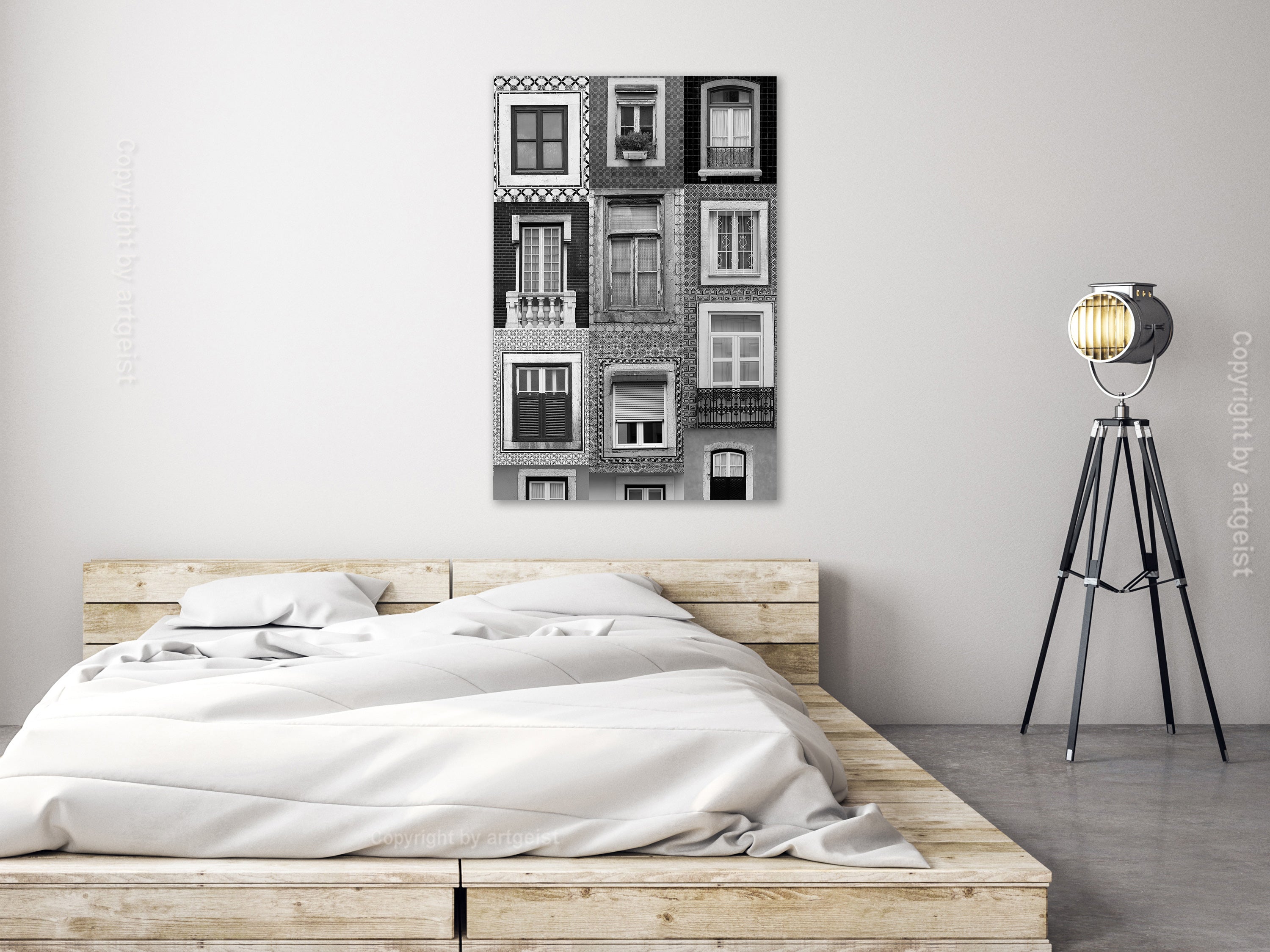 Canvas Print Patterned Windows Vertical