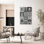 Patterned Window Facade Architecture Canvas Print