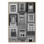 Patterned Window Facade Architecture Canvas Print