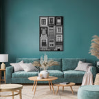 Patterned Window Facade Architecture Canvas Print