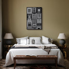 Patterned Window Facade Architecture Canvas Print