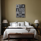 Patterned Window Facade Architecture Canvas Print