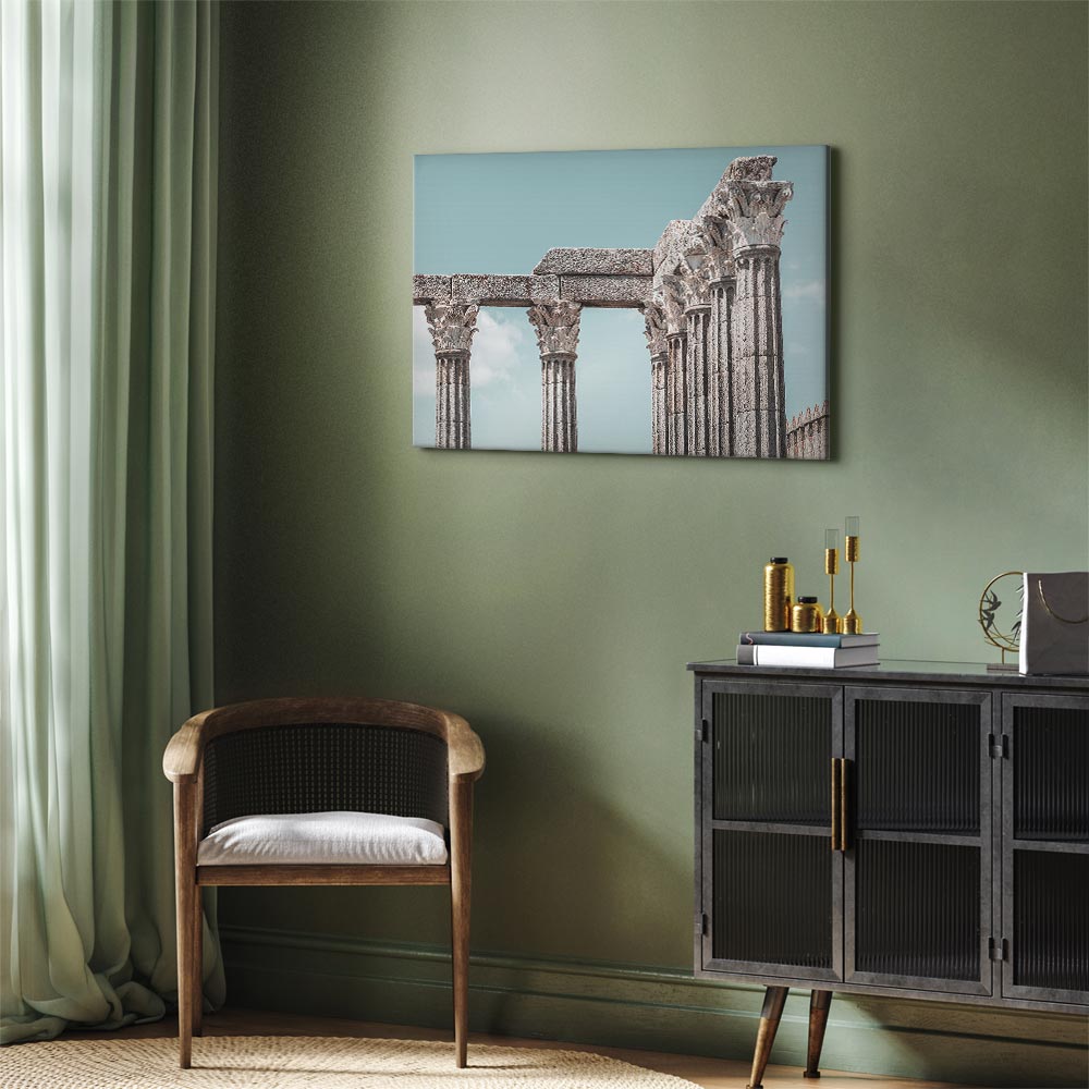 Classical Stone Columns Architecture Canvas Print