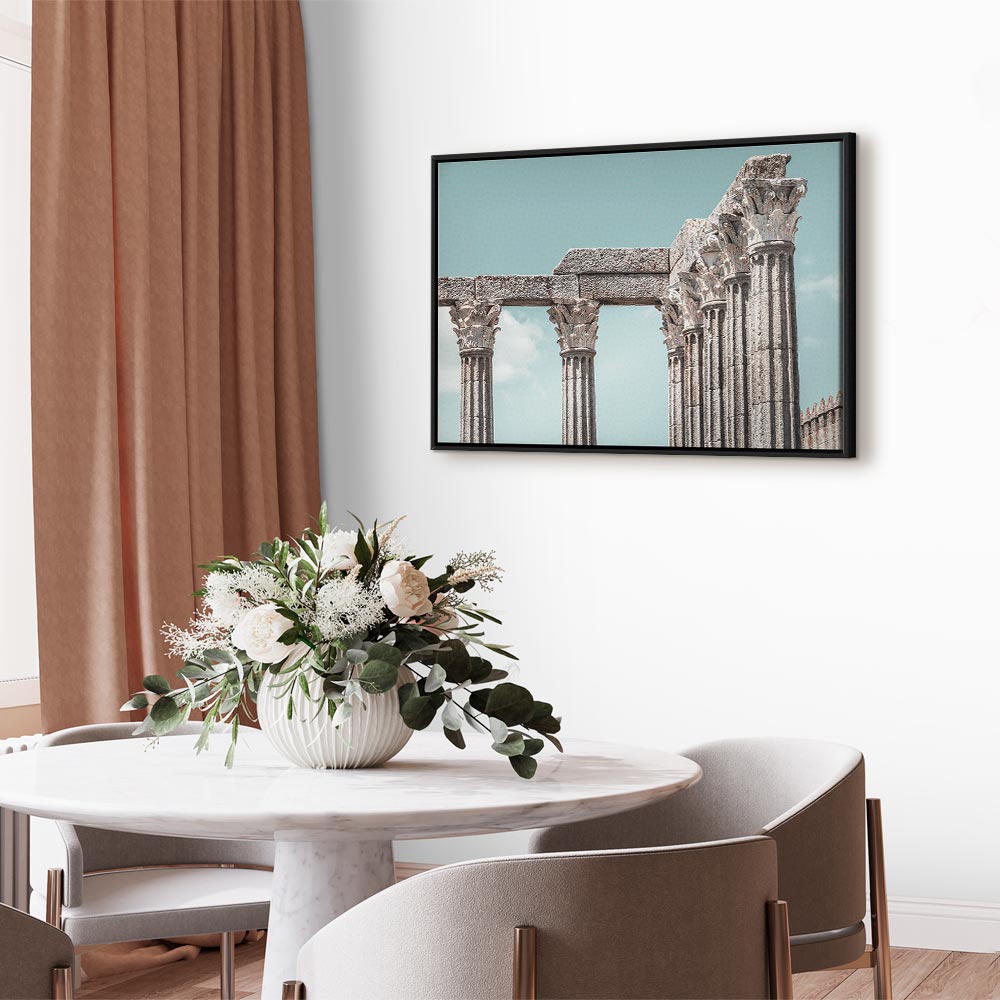 Classical Stone Columns Architecture Canvas Print