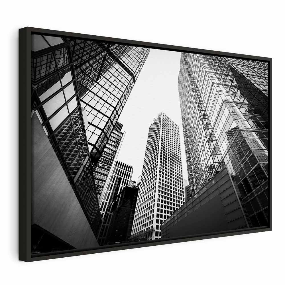 Big City Street Architecture Wide Canvas Print