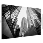 Big City Street Architecture Wide Canvas Print