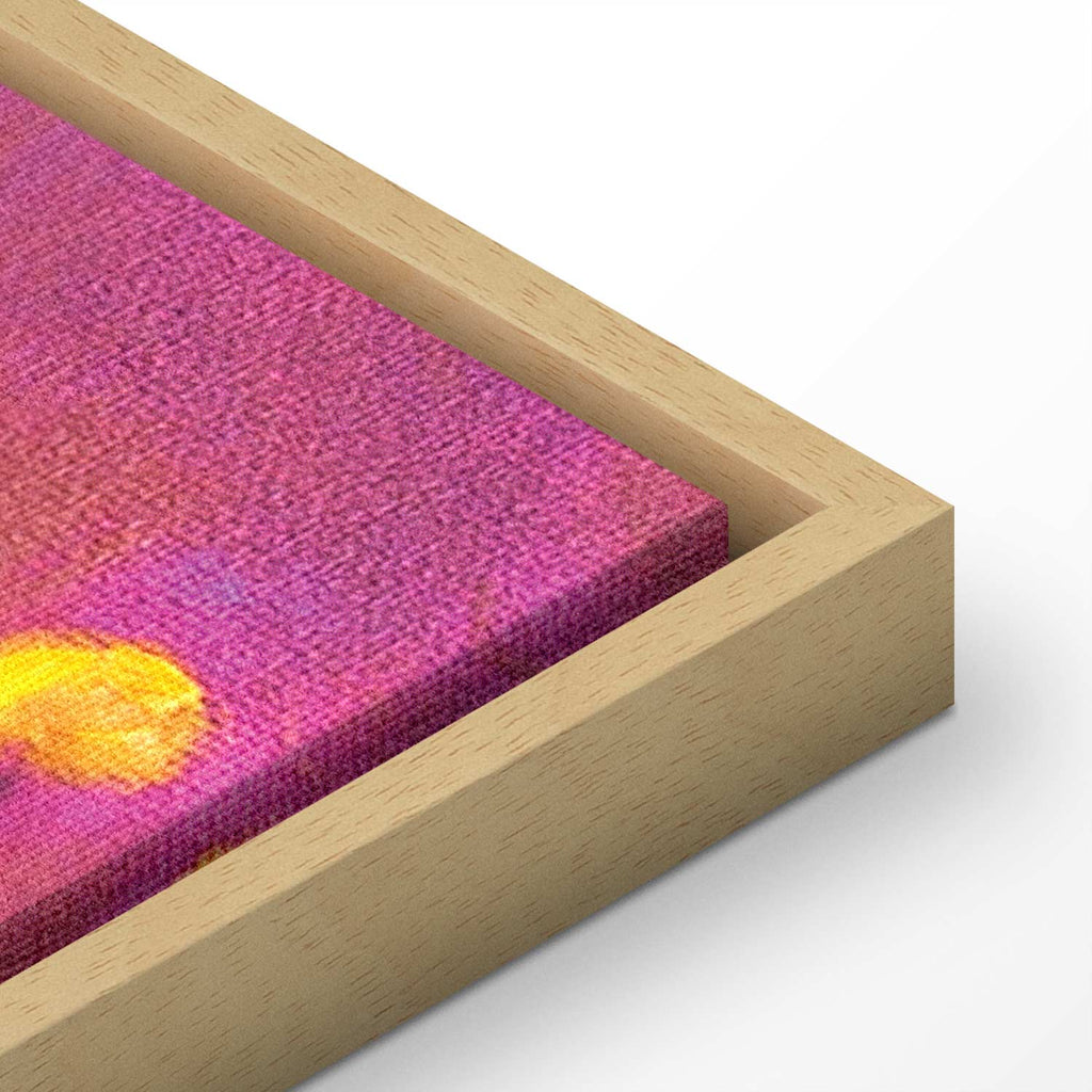 Night Lake Boat Modern Impressionism Canvas Print