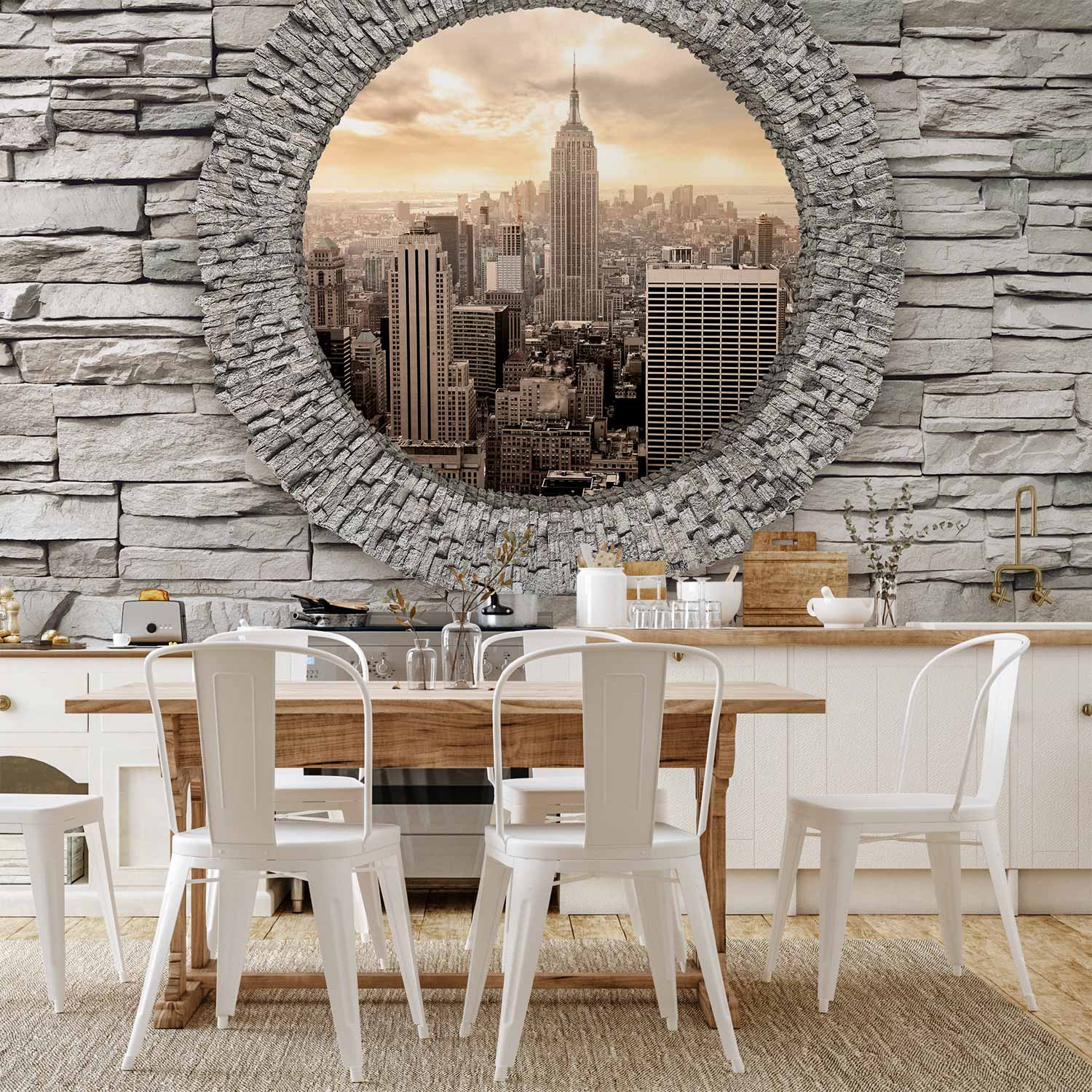 Urban Secret Window City Wall Mural