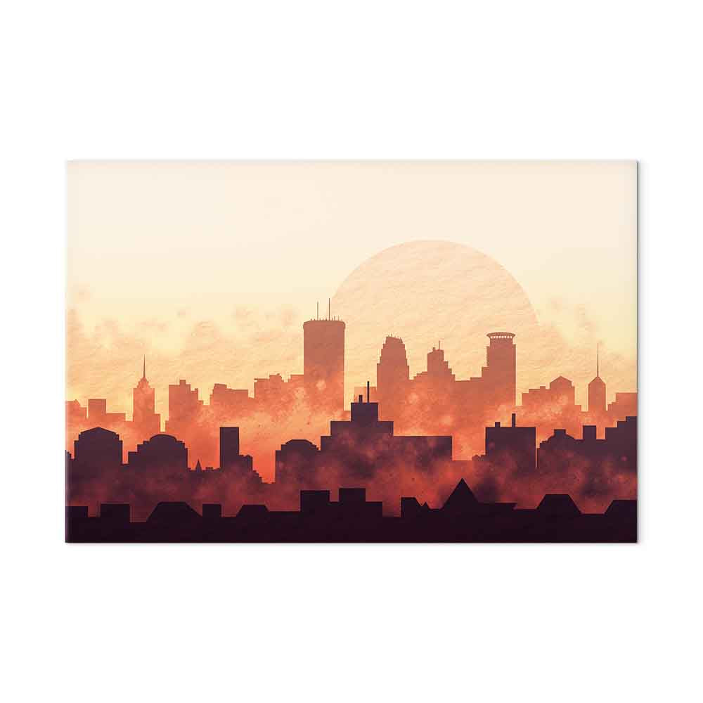 City Skyline Panorama Wide Canvas Print