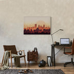City Skyline Panorama Wide Canvas Print