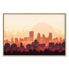 City Skyline Panorama Wide Canvas Print