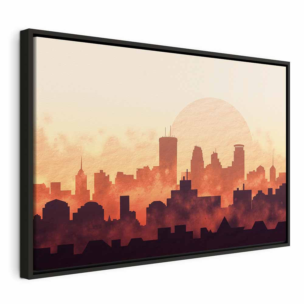 City Skyline Panorama Wide Canvas Print