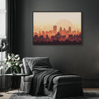 City Skyline Panorama Wide Canvas Print